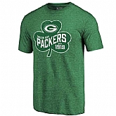 Men's Green Bay Packers St. Patrick's Day Green Short Sleeve T-Shirt FengYun,baseball caps,new era cap wholesale,wholesale hats